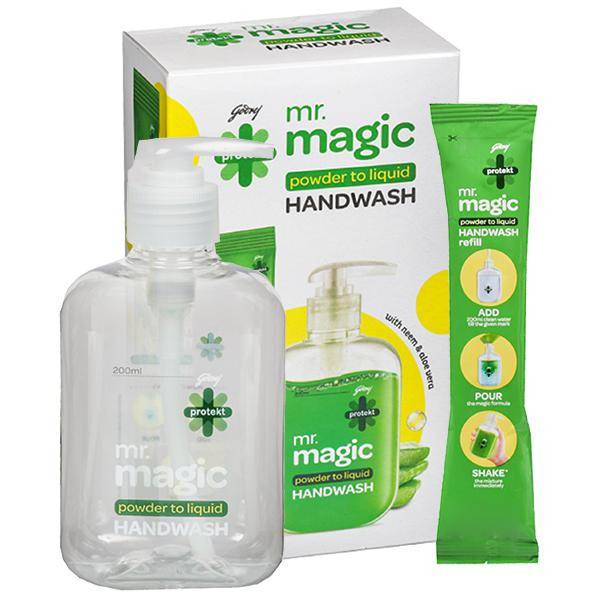 Mr. Magic Powder to Liquid Handwash (Refill With Empty Bottle)9gm